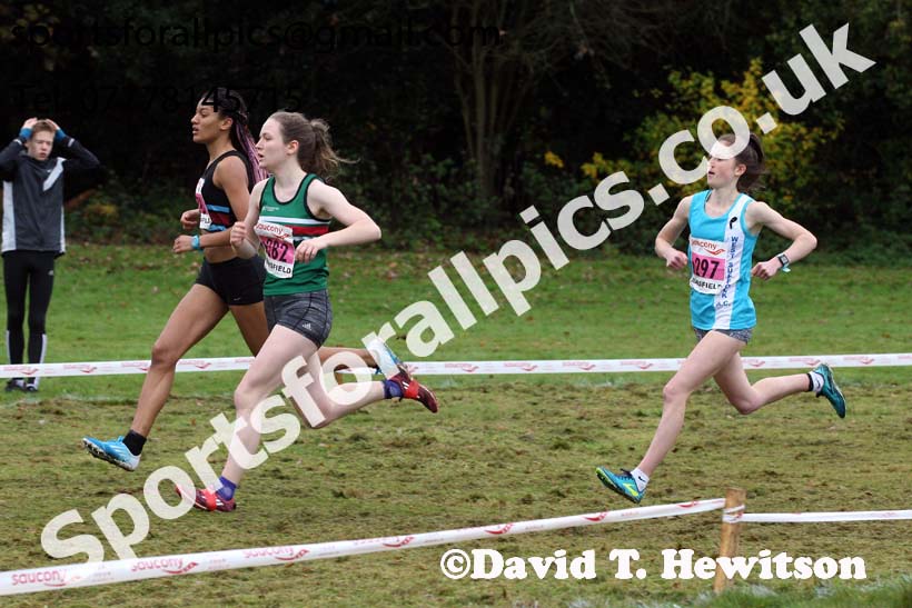 Womens junior National Cross Country Relay, Berry Hill Park, Mansfield. Photo:  David T. Hewitson/Sports for All Pics